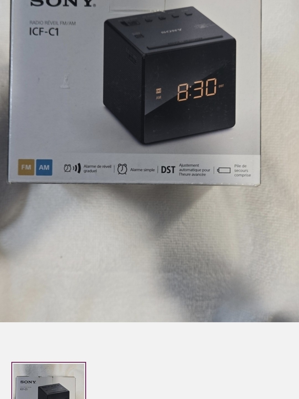 Sony Black Digital Alarm Clock Radio